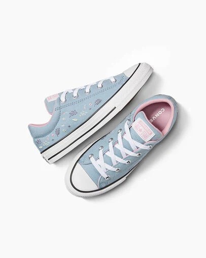 Converse Chuck Taylor All Star Street Tiny Florals Kids' Sneakers Blue / Pink NZ | C-56342799