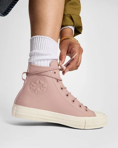 Converse Chuck Taylor All Star Weatherized Leather Men Sneakers Pink NZ | C-04812379