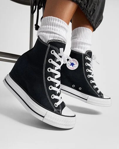Converse Chuck Taylor All Star Wedge Women Platform Shoes Black / Red / Navy NZ | C-32570149