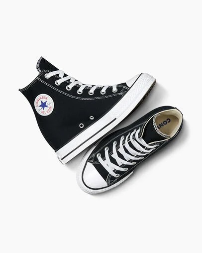 Converse Chuck Taylor All Star Wedge Women Platform Shoes Black / Red / Navy NZ | C-32570149