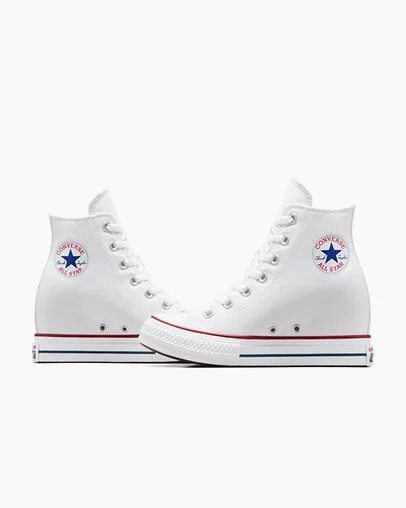 Converse Chuck Taylor All Star Wedge Women Platform Shoes White / Red / Navy NZ | C-85740139