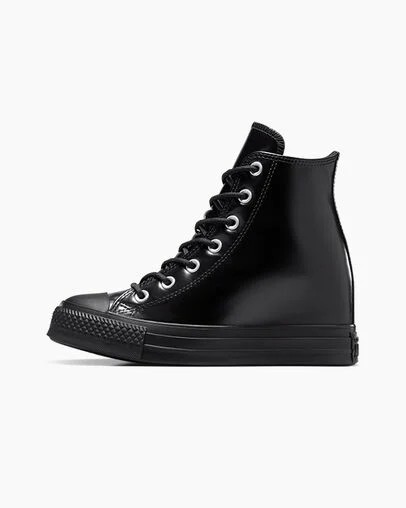Converse Chuck Taylor All Star Wedge Women Platform Shoes Black NZ | C-28154969
