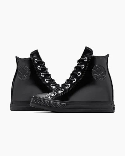 Converse Chuck Taylor All Star Wedge Women Platform Shoes Black NZ | C-28154969