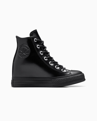 Converse Chuck Taylor All Star Wedge Women Platform Shoes Black NZ | C-28154969