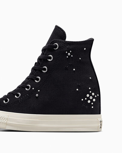 Converse Chuck Taylor All Star Wedge Women Platform Shoes Black NZ | C-61358029