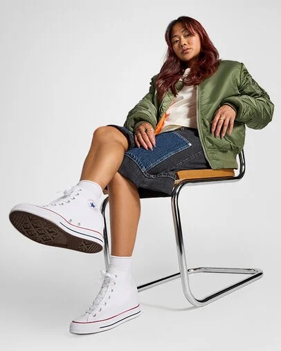 Converse Chuck Taylor All Star Wedge Women Platform Shoes White / Red / Navy NZ | C-06231949