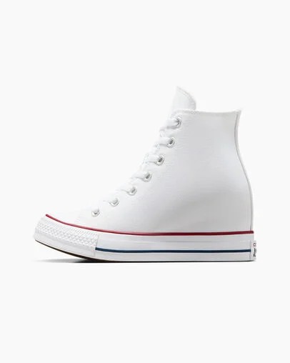 Converse Chuck Taylor All Star Wedge Women Platform Shoes White / Red / Navy NZ | C-06231949