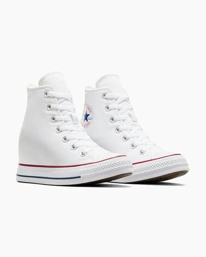 Converse Chuck Taylor All Star Wedge Women Platform Shoes White / Red / Navy NZ | C-06231949