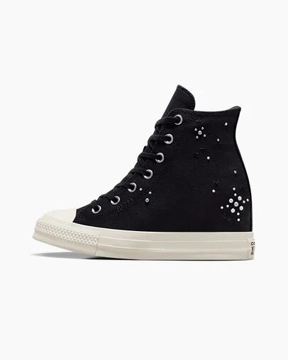 Converse Chuck Taylor All Star Wedge Women Platform Shoes Black NZ | C-60437829