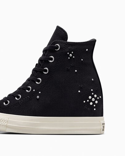 Converse Chuck Taylor All Star Wedge Women Platform Shoes Black NZ | C-60437829