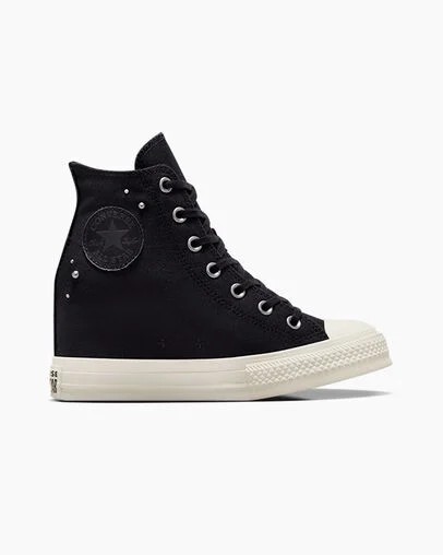 Converse Chuck Taylor All Star Wedge Women Platform Shoes Black NZ | C-60437829