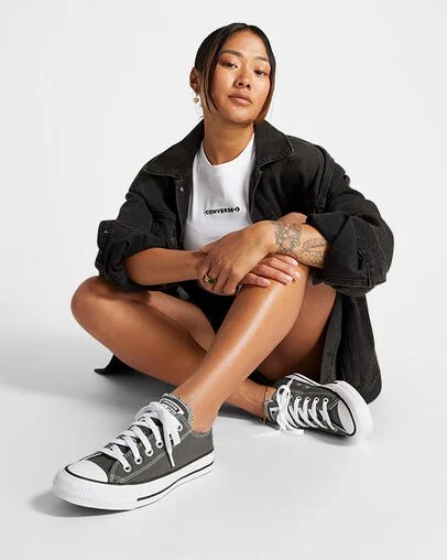 Converse Chuck Taylor All Star Women Canvas Shoes Grey NZ | C-73082699