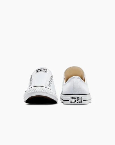 Converse Chuck Taylor All Star Women Slip On Shoes White / Black NZ | C-59613249