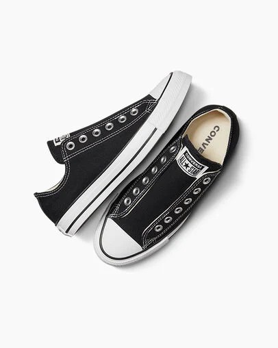 Converse Chuck Taylor All Star Women Slip On Shoes Black / White NZ | C-48612509