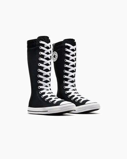 Converse Chuck Taylor All Star XHi Kids' Sneakers Black / White NZ | C-08796329
