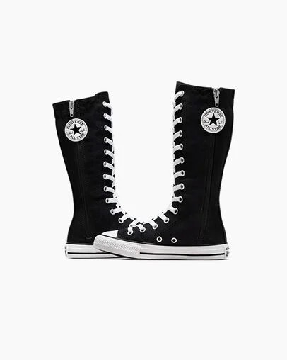 Converse Chuck Taylor All Star XHi Kids' Sneakers Black / White NZ | C-08796329