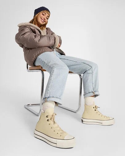 Converse Chuck Tayor All Star Lift Women Platform Shoes Beige NZ | C-59682179
