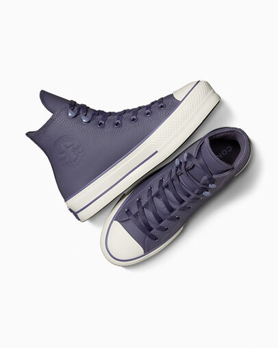 Converse Chuck Tayor All Star Lift Women Platform Shoes Grey Purple / Lavender Grey NZ | C-32571409