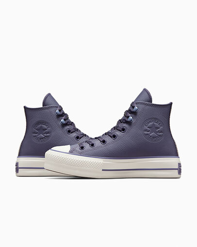 Converse Chuck Tayor All Star Lift Women Platform Shoes Grey Purple / Lavender Grey NZ | C-32571409
