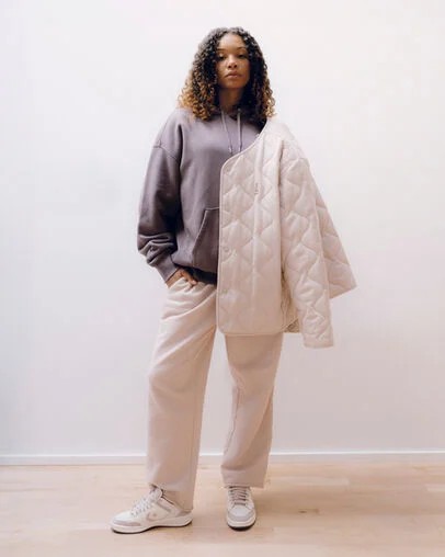 Converse Converse x A Ma Manière Malden Liner Women Jacket Khaki Grey NZ | C-98642039