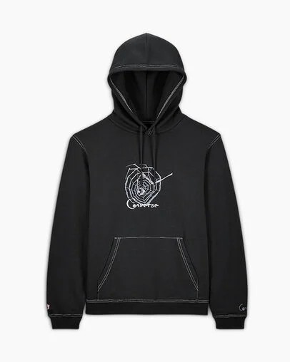 Converse Converse x Coraline Men Hoodie Black NZ | C-03694859