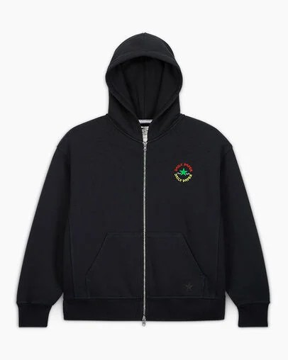 Converse Converse x Daily Paper Full Zip Women Hoodie Black NZ | C-13250489