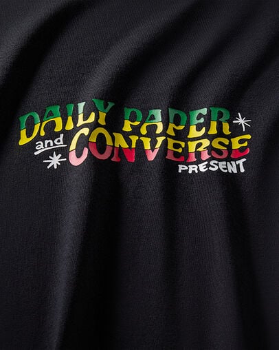 Converse Converse x Daily Paper Gold Standard Men T Shirts Black NZ | C-04512879