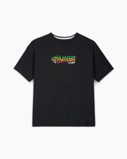 Converse Converse x Daily Paper Gold Standard Men T Shirts Black NZ | C-04512879