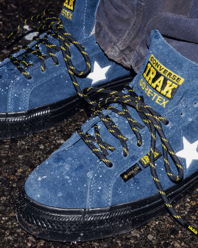 Converse Converse x IRAK NYC One Star Pro Women Skate Shoes Navy / Black / Yellow NZ | C-60534919