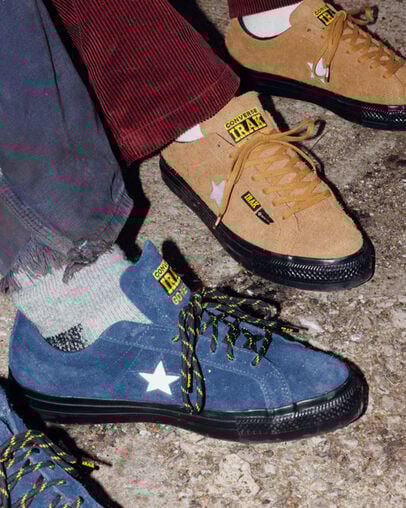 Converse Converse x IRAK NYC One Star Pro Women Skate Shoes Navy / Black / Yellow NZ | C-60534919