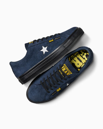 Converse Converse x IRAK NYC One Star Pro Women Skate Shoes Navy / Black / Yellow NZ | C-60534919