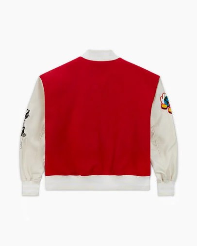 Converse Converse x LFC Woven Varsity Men Jacket Pink NZ | C-06841399