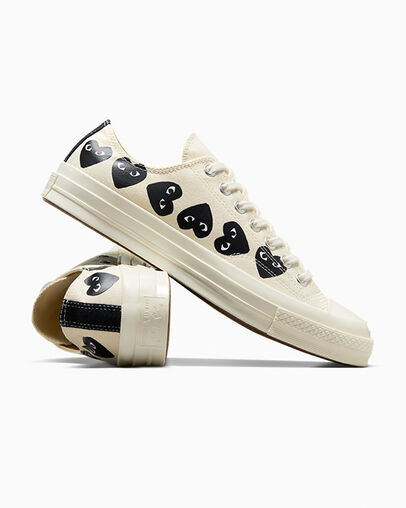 Converse Converse x PLAY Comme des Garçons Chuck 70 Multi Heart Men Sneakers White / Black NZ | C-64273059
