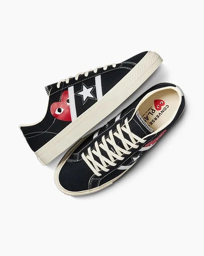 Converse Converse x PLAY Comme des Garçons One Star Academy Pro Men Tennis Shoes Black / Red NZ | C-47985369