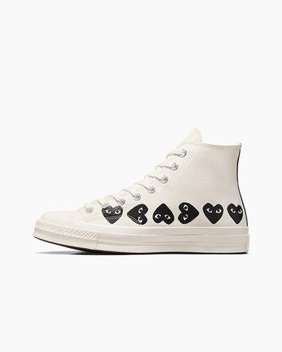 Converse Converse x PLAY Comme des Garçons Chuck 70 Multi Heart Men Sneakers White / Black NZ | C-94310679