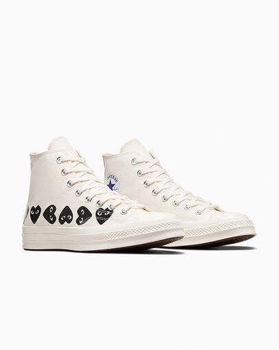 Converse Converse x PLAY Comme des Garçons Chuck 70 Multi Heart Men Sneakers White / Black NZ | C-94310679