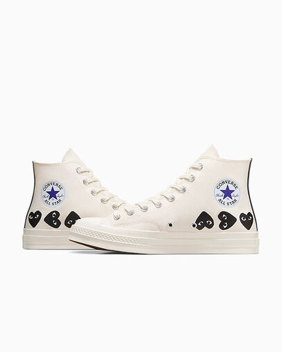 Converse Converse x PLAY Comme des Garçons Chuck 70 Multi Heart Men Sneakers White / Black NZ | C-94310679