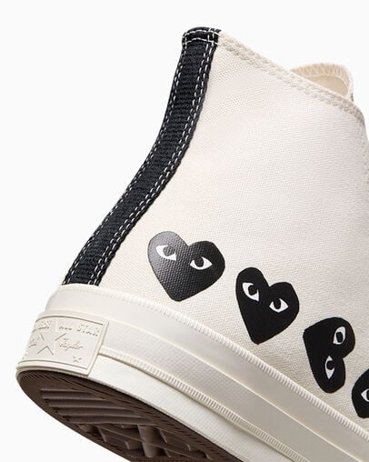 Converse Converse x PLAY Comme des Garçons Chuck 70 Multi Heart Men Sneakers White / Black NZ | C-94310679