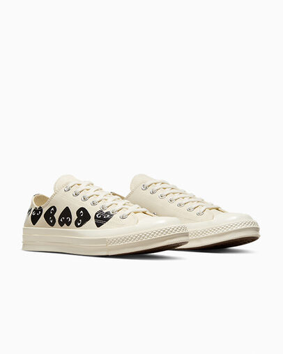 Converse Converse x PLAY Comme des Garçons Chuck 70 Multi Heart Men Sneakers White / Black NZ | C-85431929