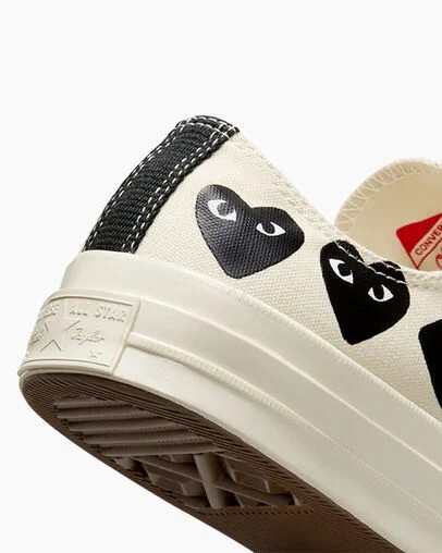 Converse Converse x PLAY Comme des Garçons Chuck 70 Multi Heart Men Sneakers White / Black NZ | C-85431929