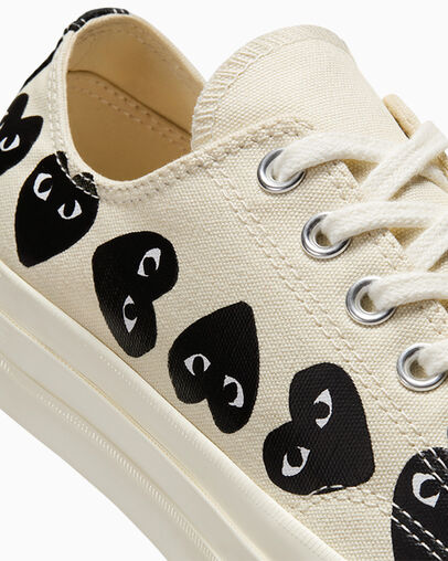 Converse Converse x PLAY Comme des Garçons Chuck 70 Multi Heart Men Sneakers White / Black NZ | C-85431929