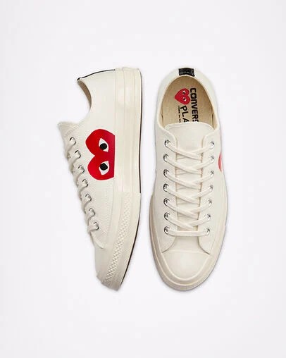 Converse Converse x PLAY Comme des Garçons Chuck 70 Men Sneakers White / Red NZ | C-86129549