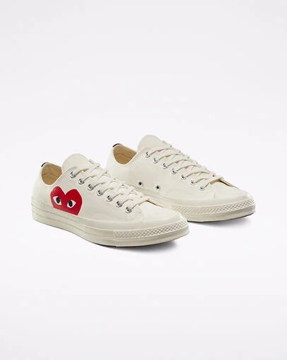 Converse Converse x PLAY Comme des Garçons Chuck 70 Men Sneakers White / Red NZ | C-86129549