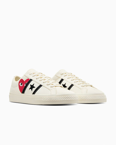Converse Converse x PLAY Comme des Garçons One Star Academy Pro Women Skate Shoes White / Black / Red NZ | C-31974259