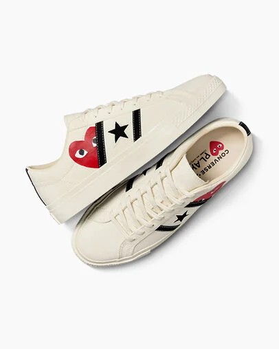 Converse Converse x PLAY Comme des Garçons One Star Academy Pro Women Skate Shoes White / Black / Red NZ | C-31974259