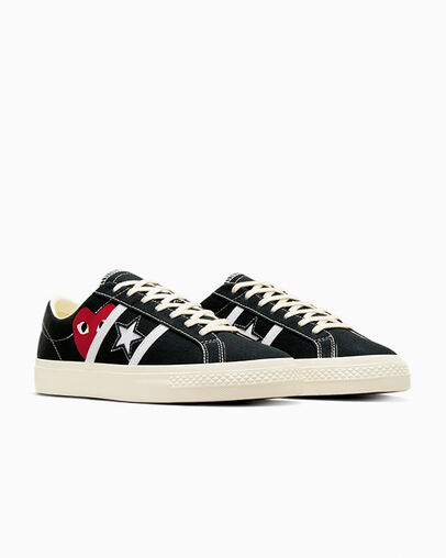 Converse Converse x PLAY Comme des Garçons One Star Academy Pro Women Skate Shoes Black / Red NZ | C-41259869