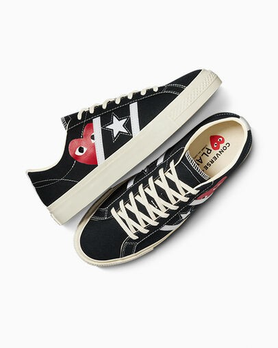 Converse Converse x PLAY Comme des Garçons One Star Academy Pro Men Skate Shoes Black / Red NZ | C-71396589