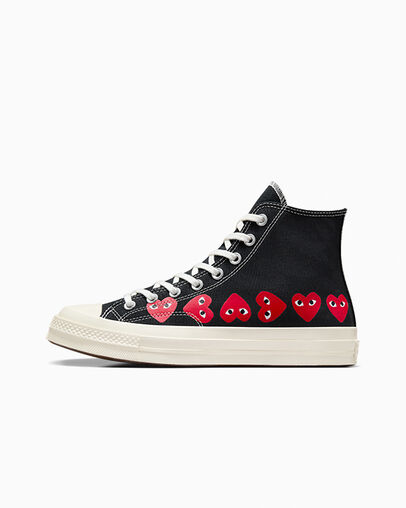 Converse Converse x PLAY Comme des Garçons Chuck 70 Multi Heart Women Sneakers Black / Red NZ | C-04693859