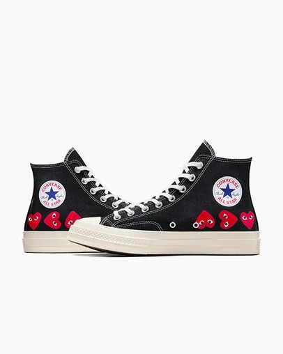Converse Converse x PLAY Comme des Garçons Chuck 70 Multi Heart Women Sneakers Black / Red NZ | C-04693859