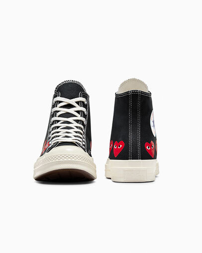 Converse Converse x PLAY Comme des Garçons Chuck 70 Multi Heart Women Sneakers Black / Red NZ | C-04693859